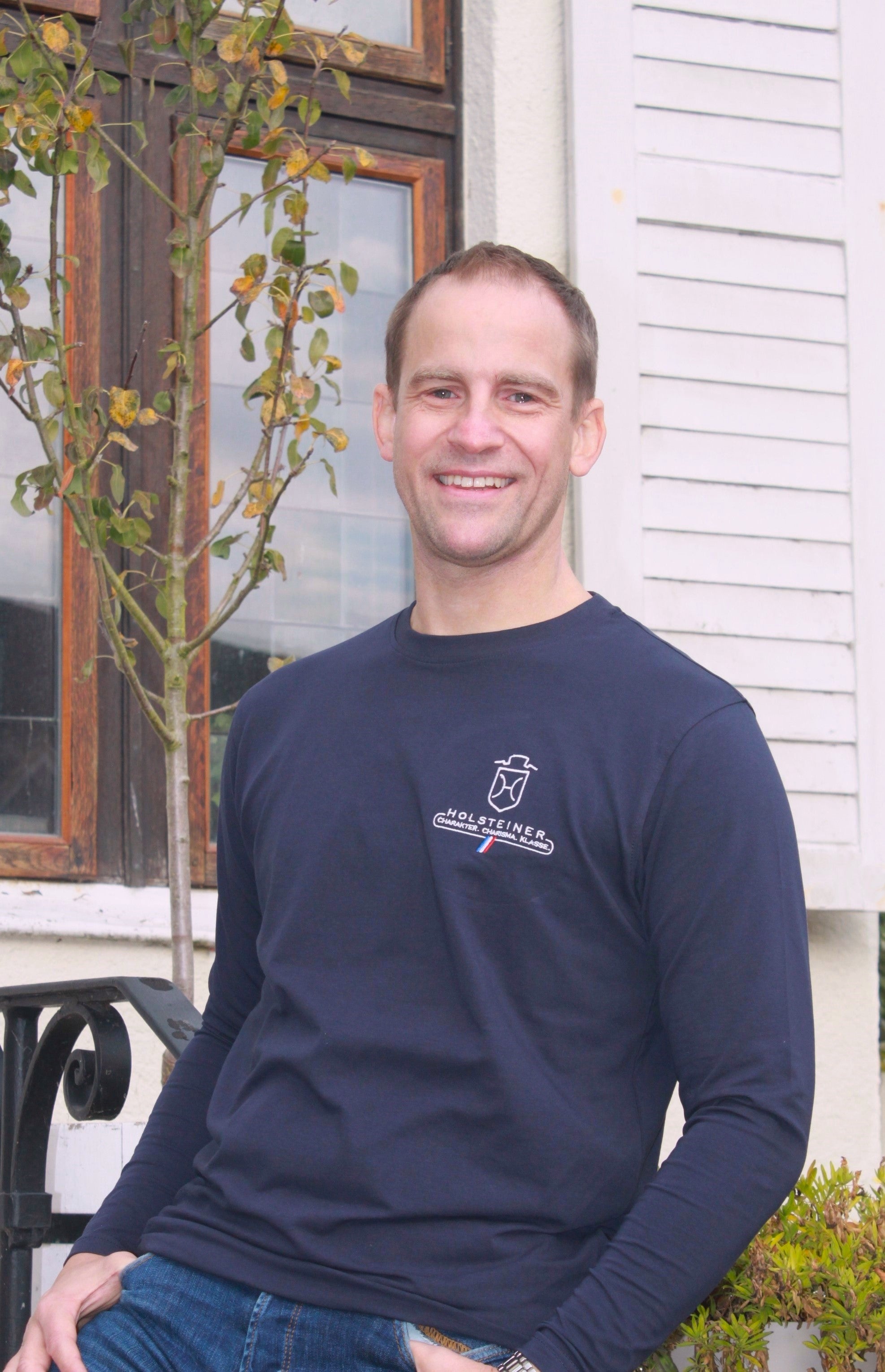 Herren Komfort-Langarmshirt, Rundhals