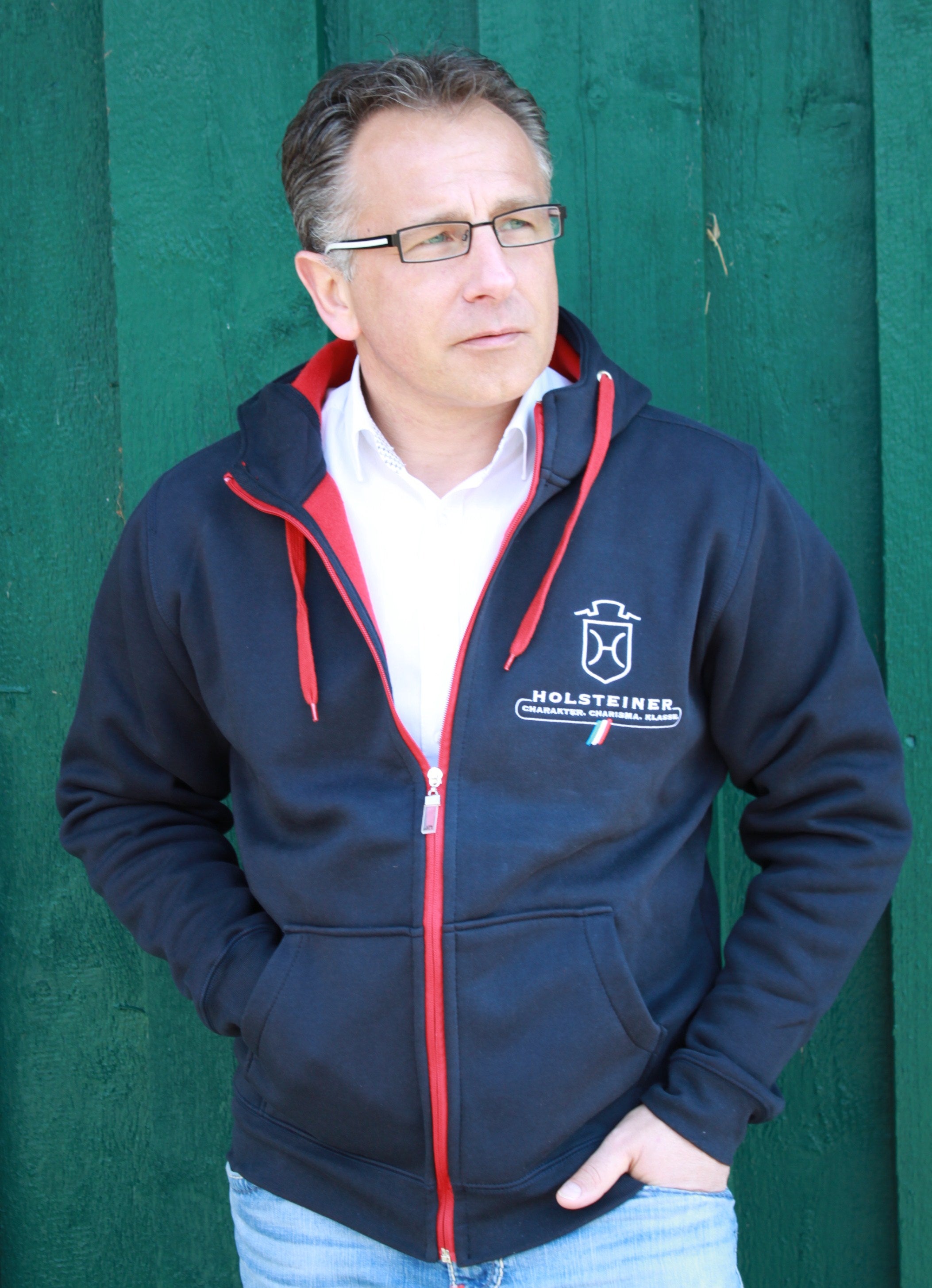 Unisex Sweatjacke "Holstein Contrast"