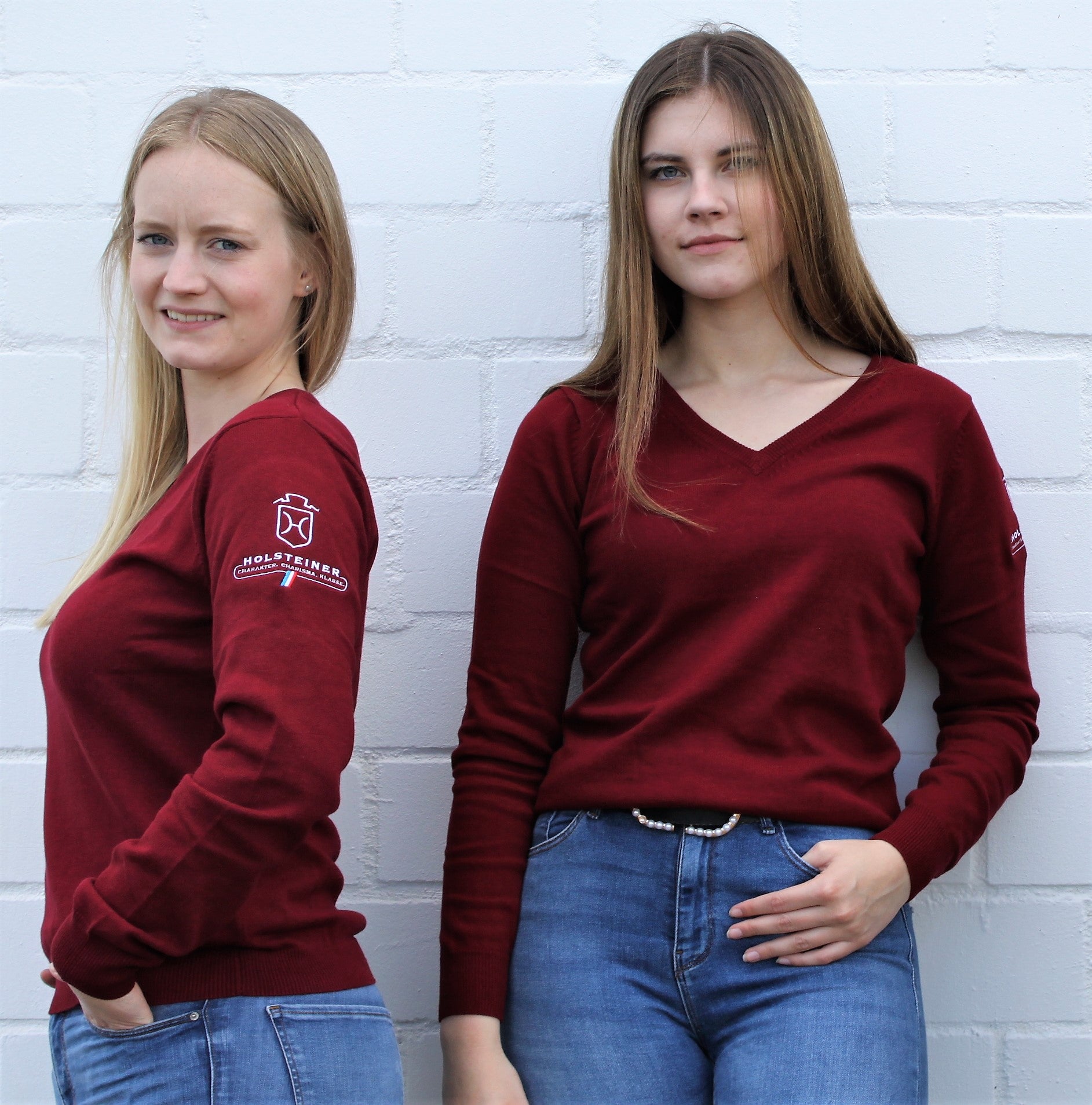 Damen Strickpullover, V-Neck