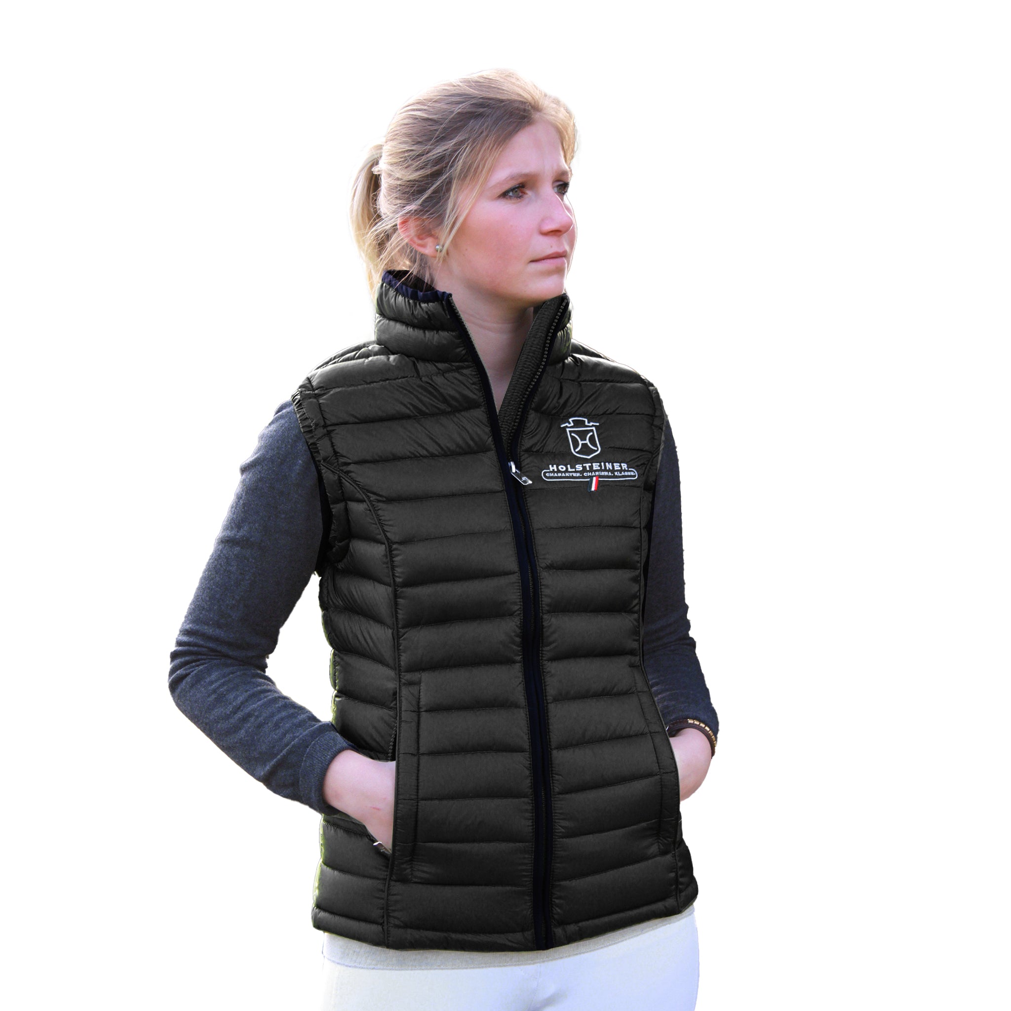 Women's down vest "Holstein Color Flex"