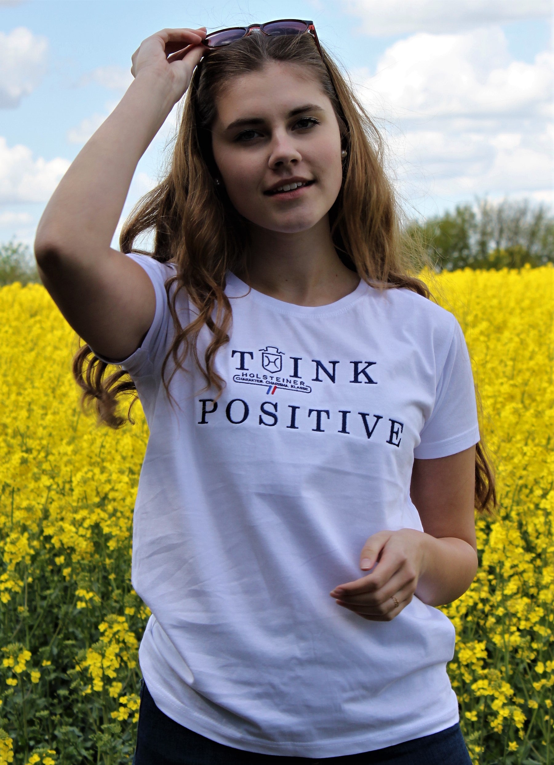 Damen Holsteiner Positive Vibes Shirt – Think Positive!