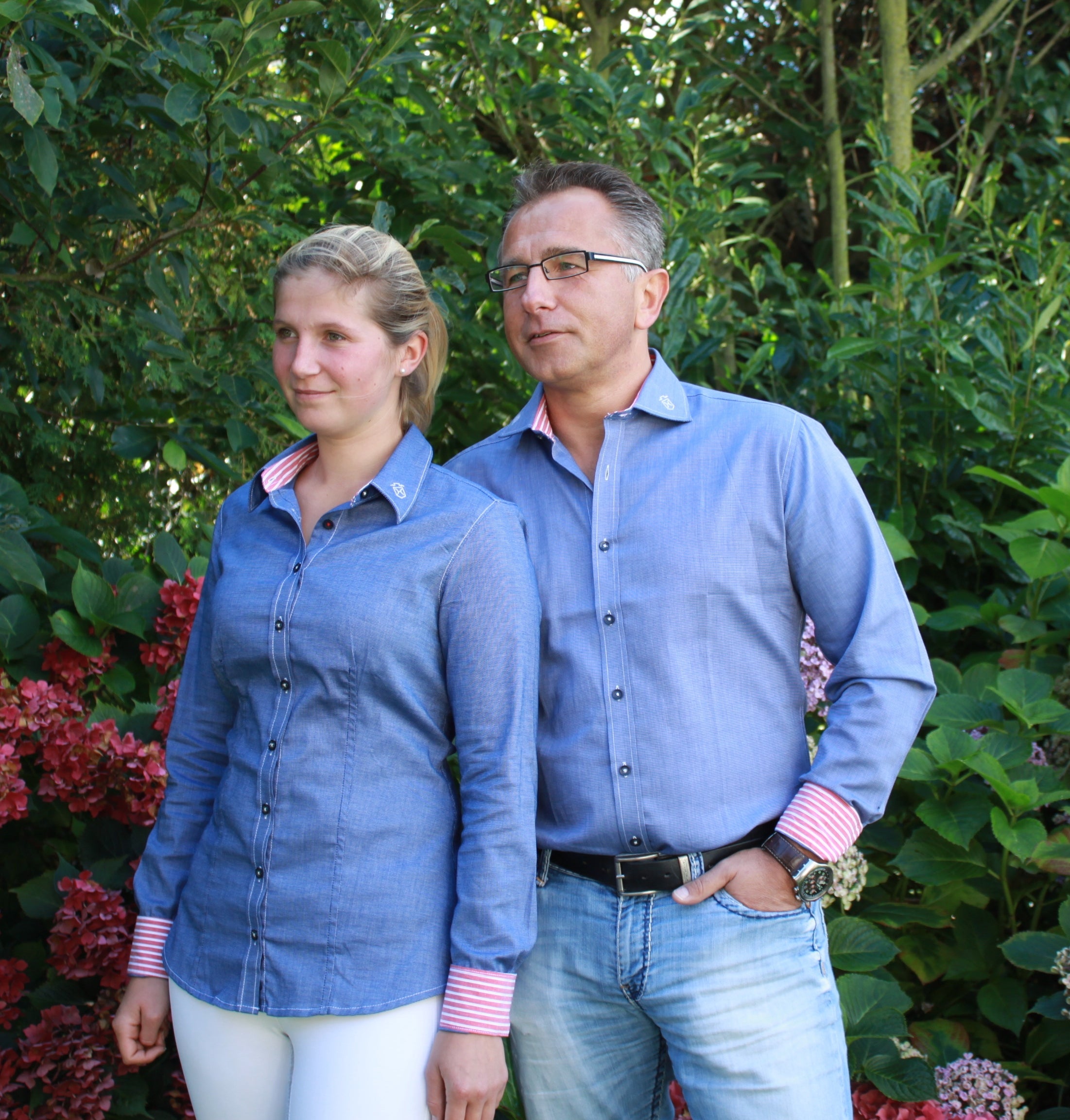 Herren Business Hemd mit Kontrasteinsätzen am Kragen/Manschette