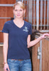T-Shirt V-T Ladies dunkelblau (3038)