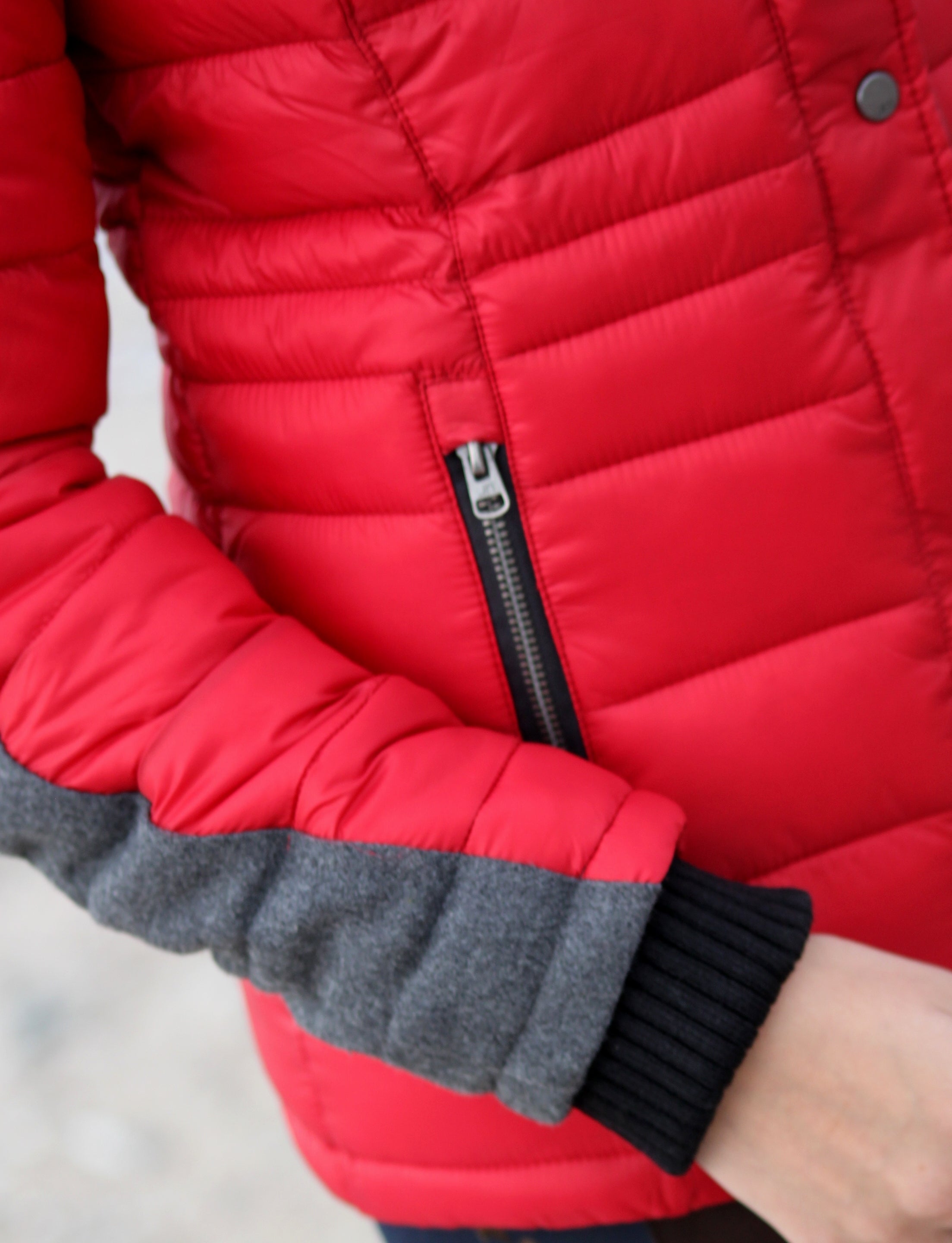 Damen Winterjacke mit Wollfilzbesatz